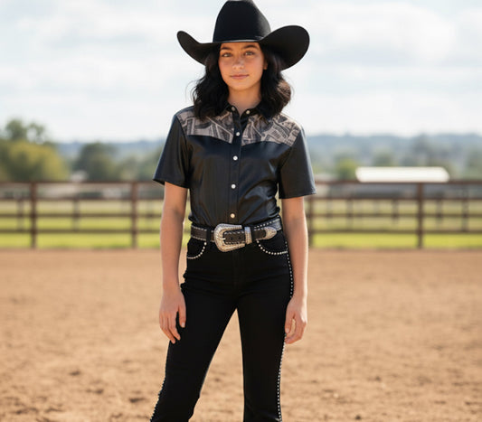 Girls Entry Fees Pearl Snap Jackpot Shirt