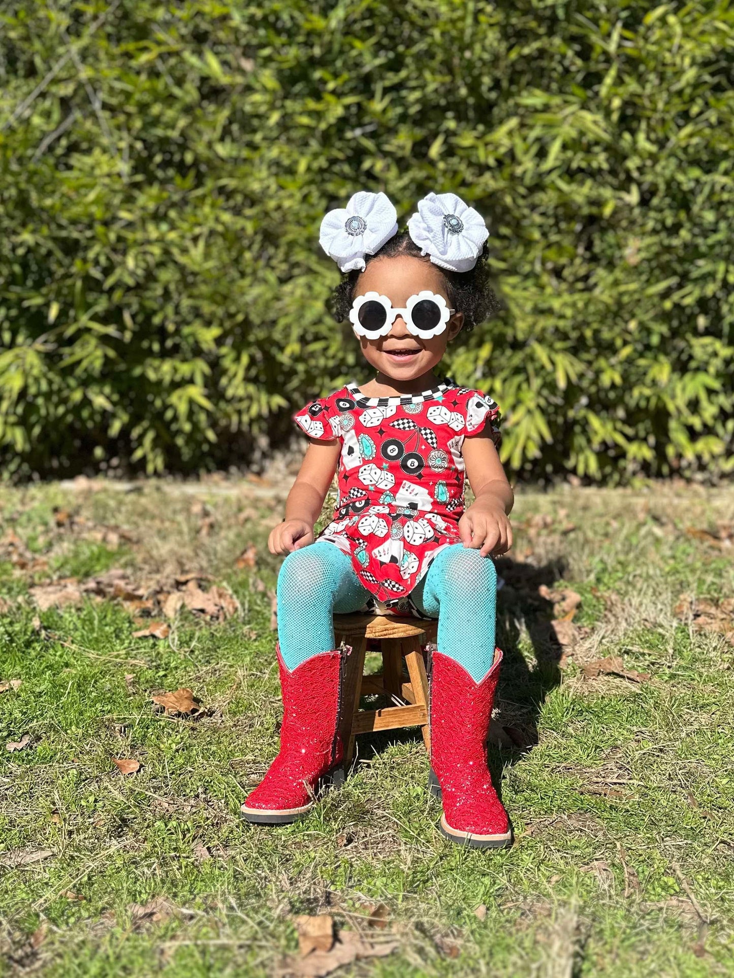 Cowgirl Luck Bamboo Skirted Romper