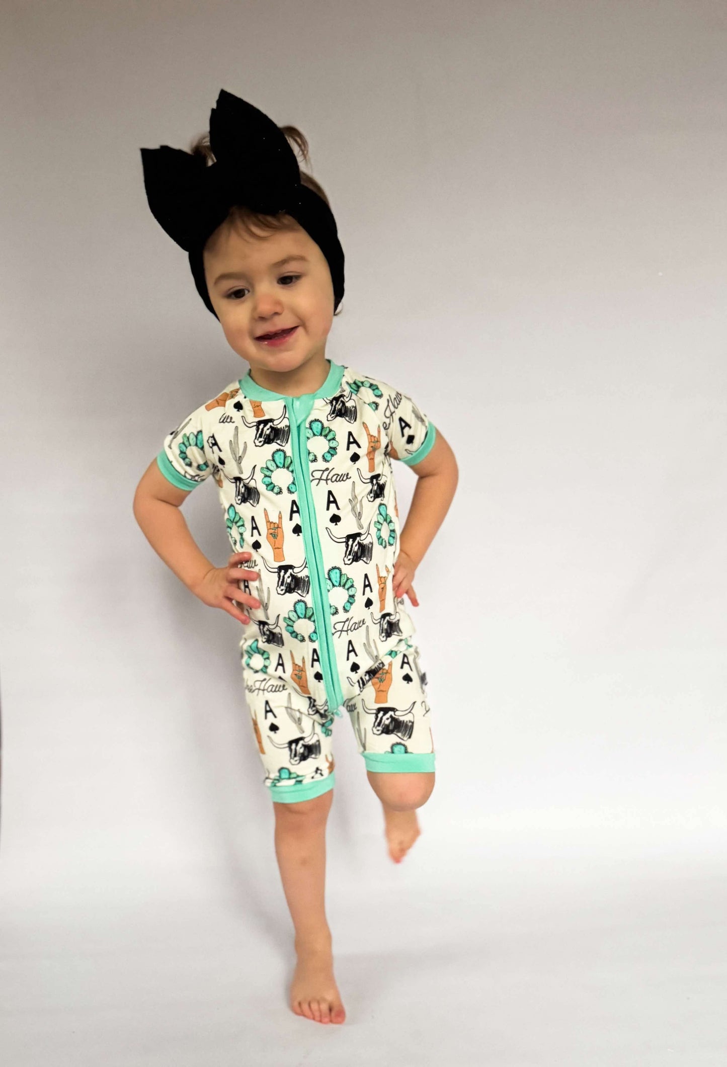 Yeehaw Bamboo Shortie Romper (FINAL SALE)