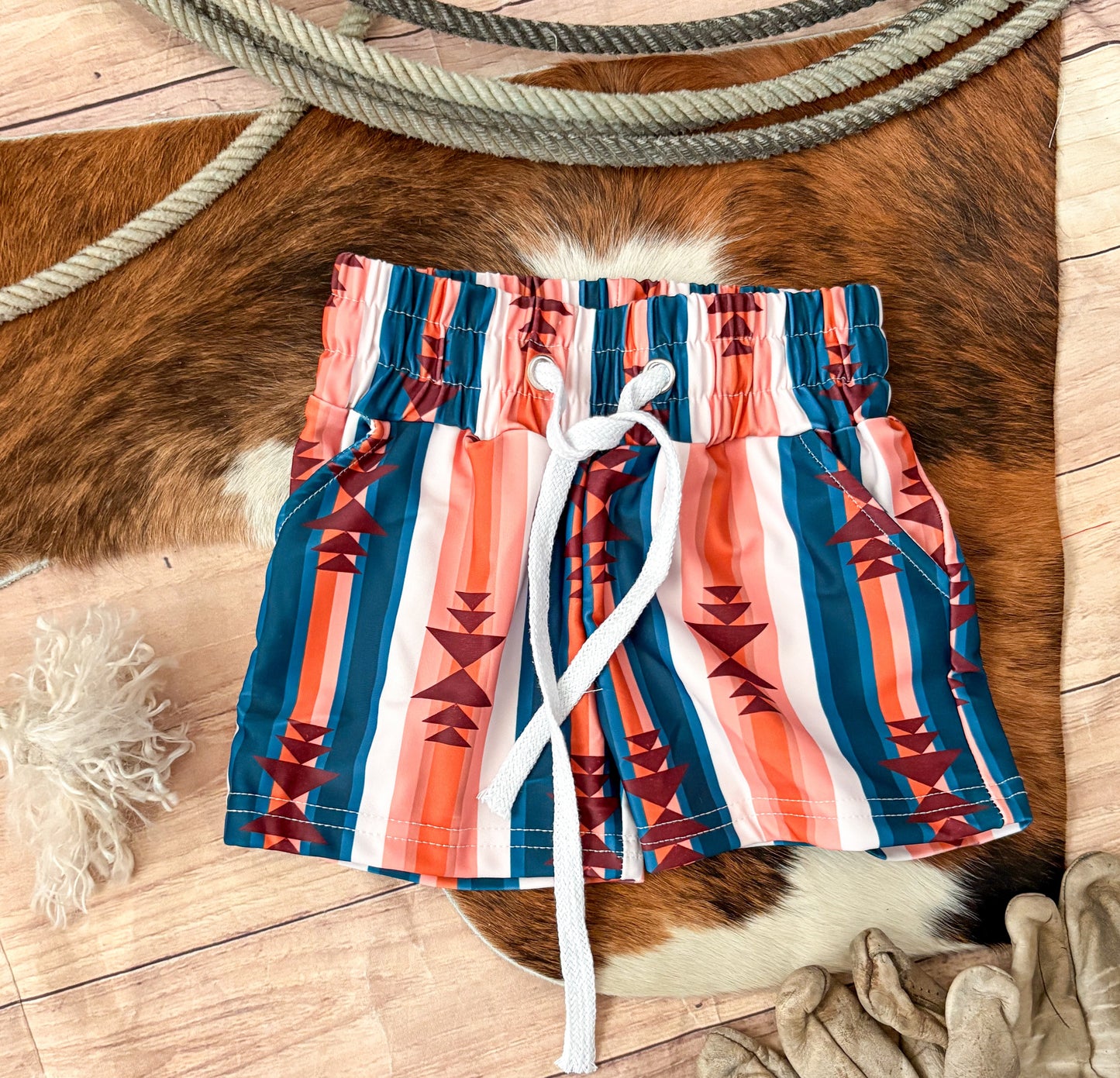 Retro Aztec Swimming Trunks