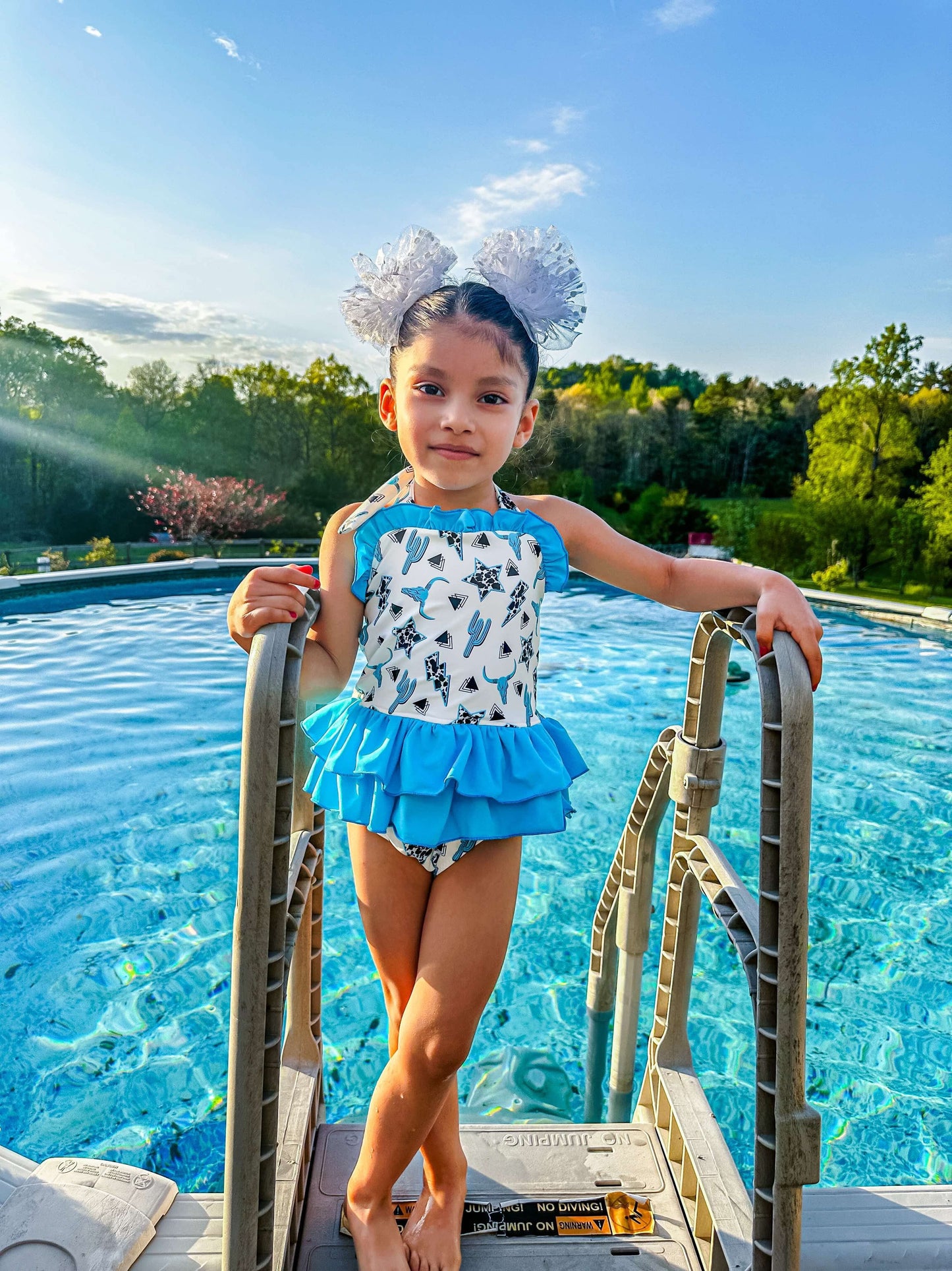 Wild & Western Ruffled Swim Suit (FINAL SALE)