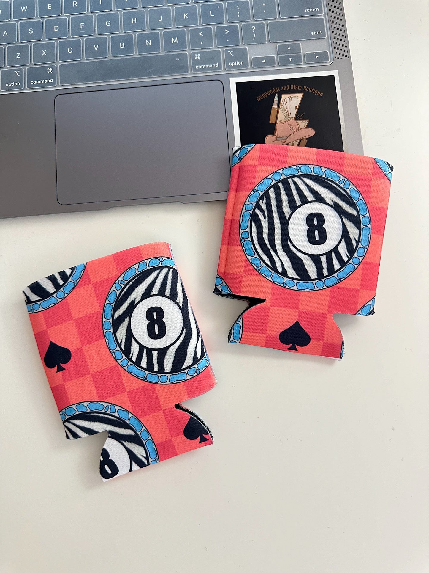 8 Ball Zebra Koozie (2 sizes)