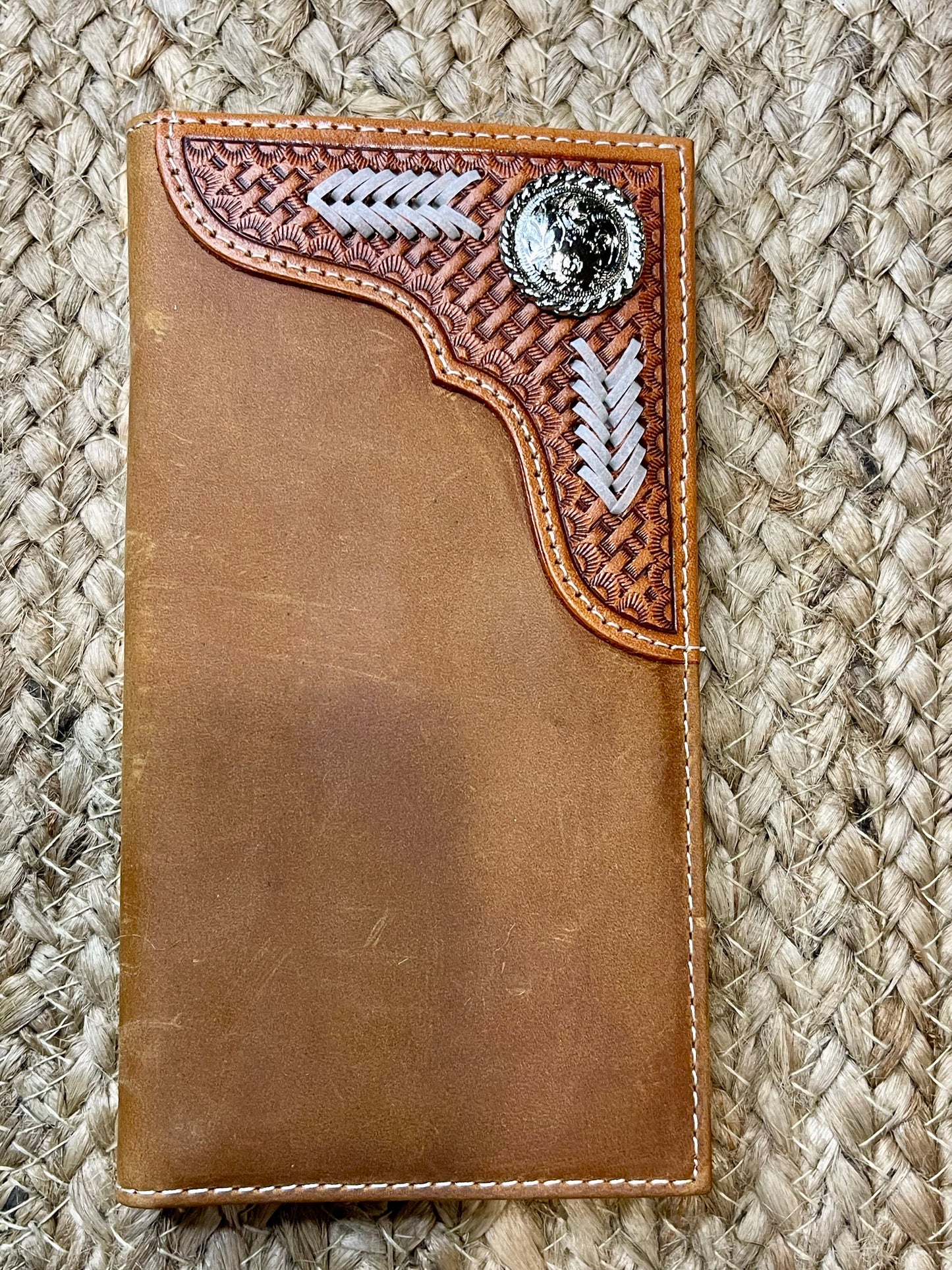 Basket Weave Rawhide Rodeo Wallet