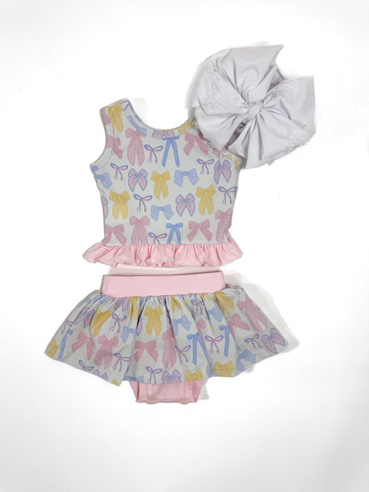 Spring Bows Skirted Ruffle Set (FINAL SALE)