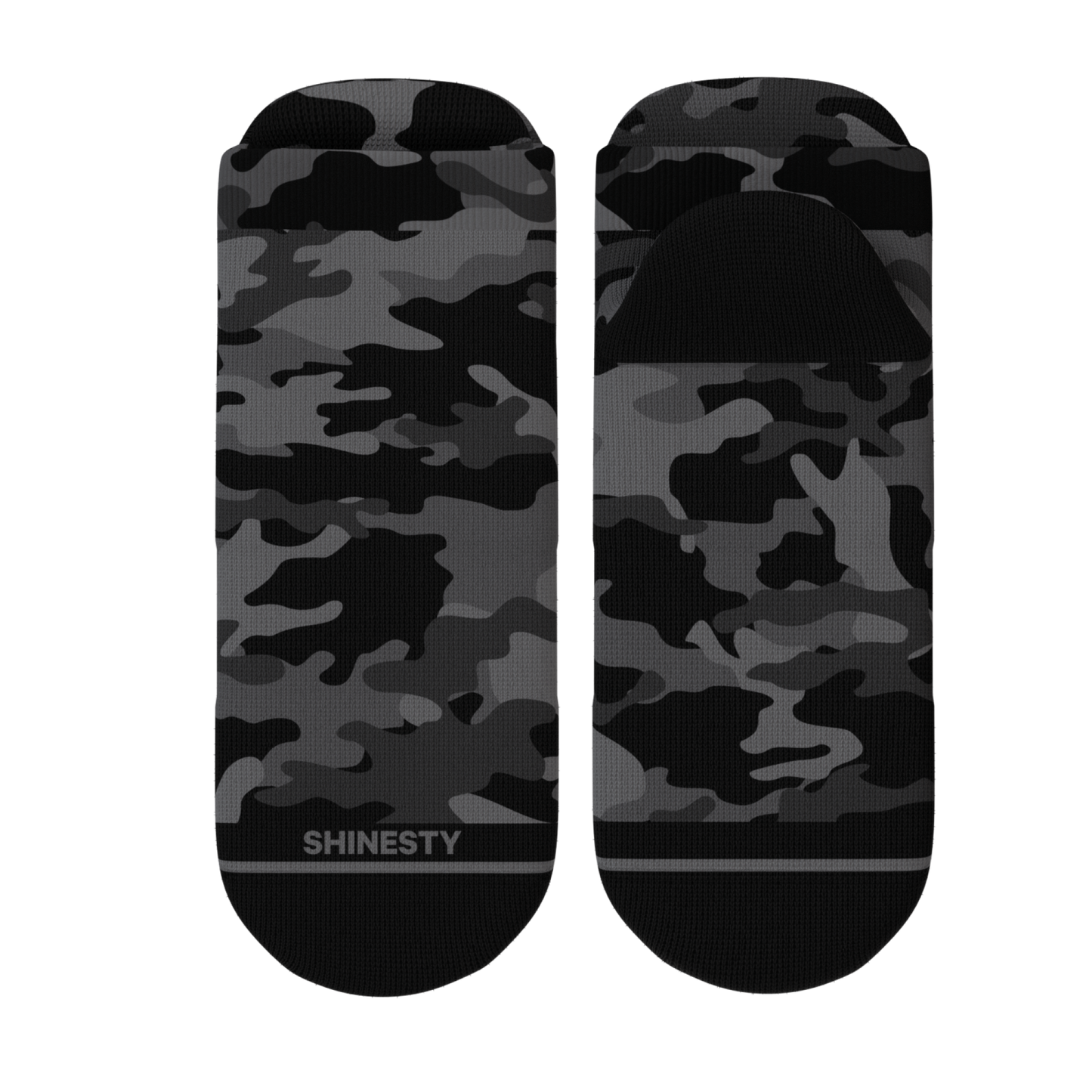 The Darkside | Black Camouflage Heel Hammock™ Ankle Socks