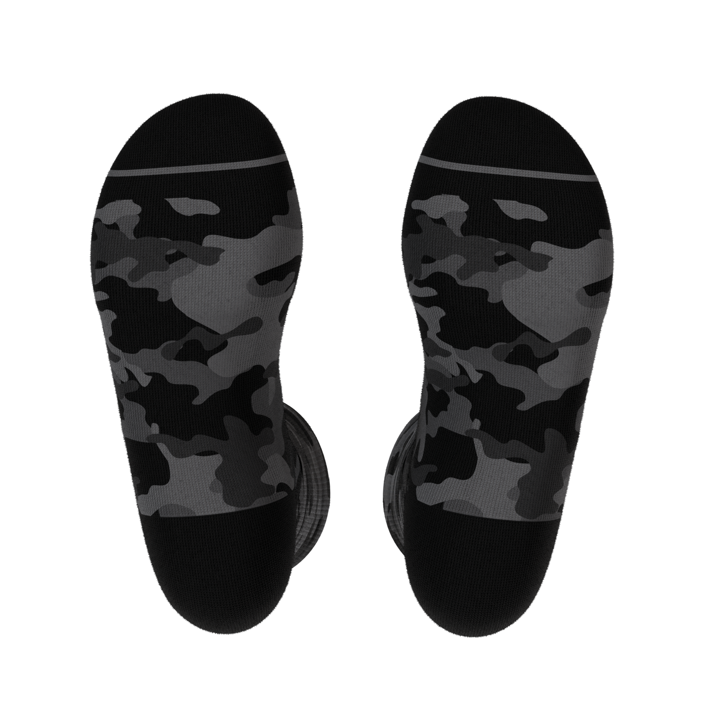 The Darkside | Black Camouflage Heel Hammock™ Crew Socks