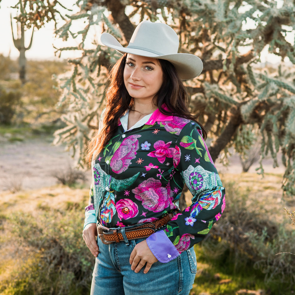 Desert Bloom Button Down