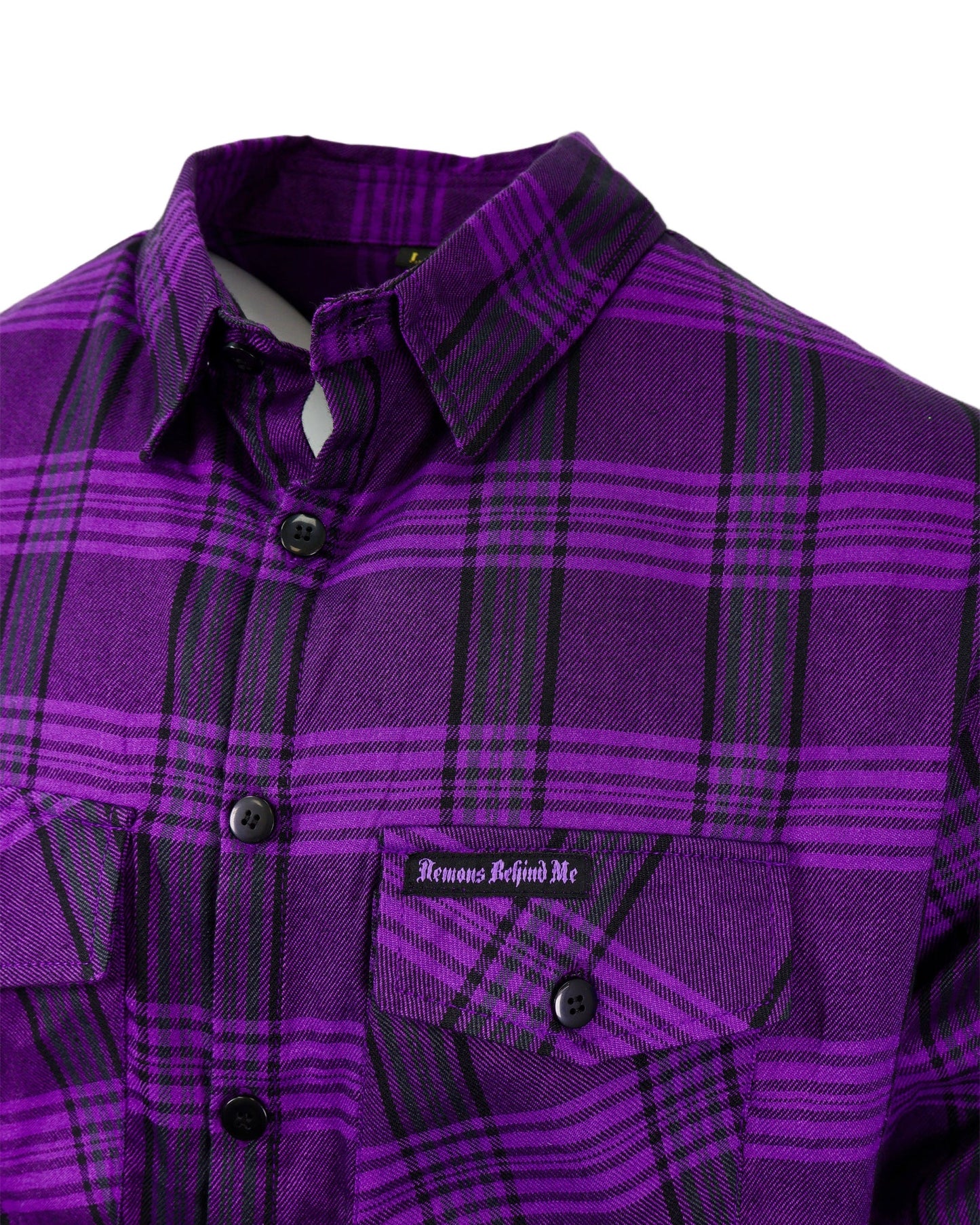 The "Raven 2.0" Purple Flannel (Hidden Snap Collars)