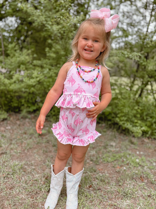 Pink Rodeo Ruffle Set (FINAL SALE)