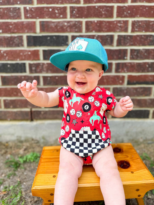 Luck Of The Draw Hooded Romper