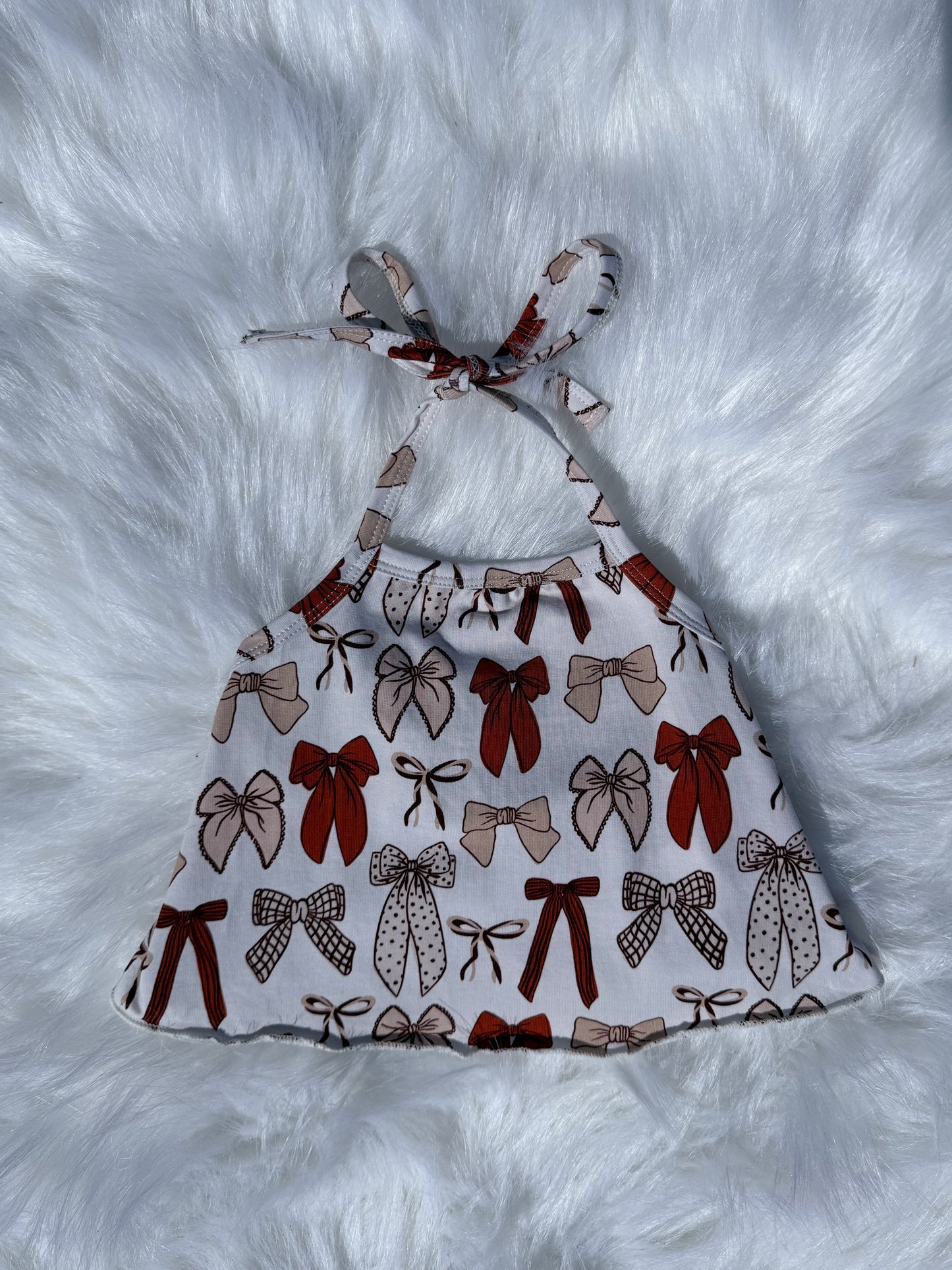 Brown Bows Swing Top (FINAL SALE)