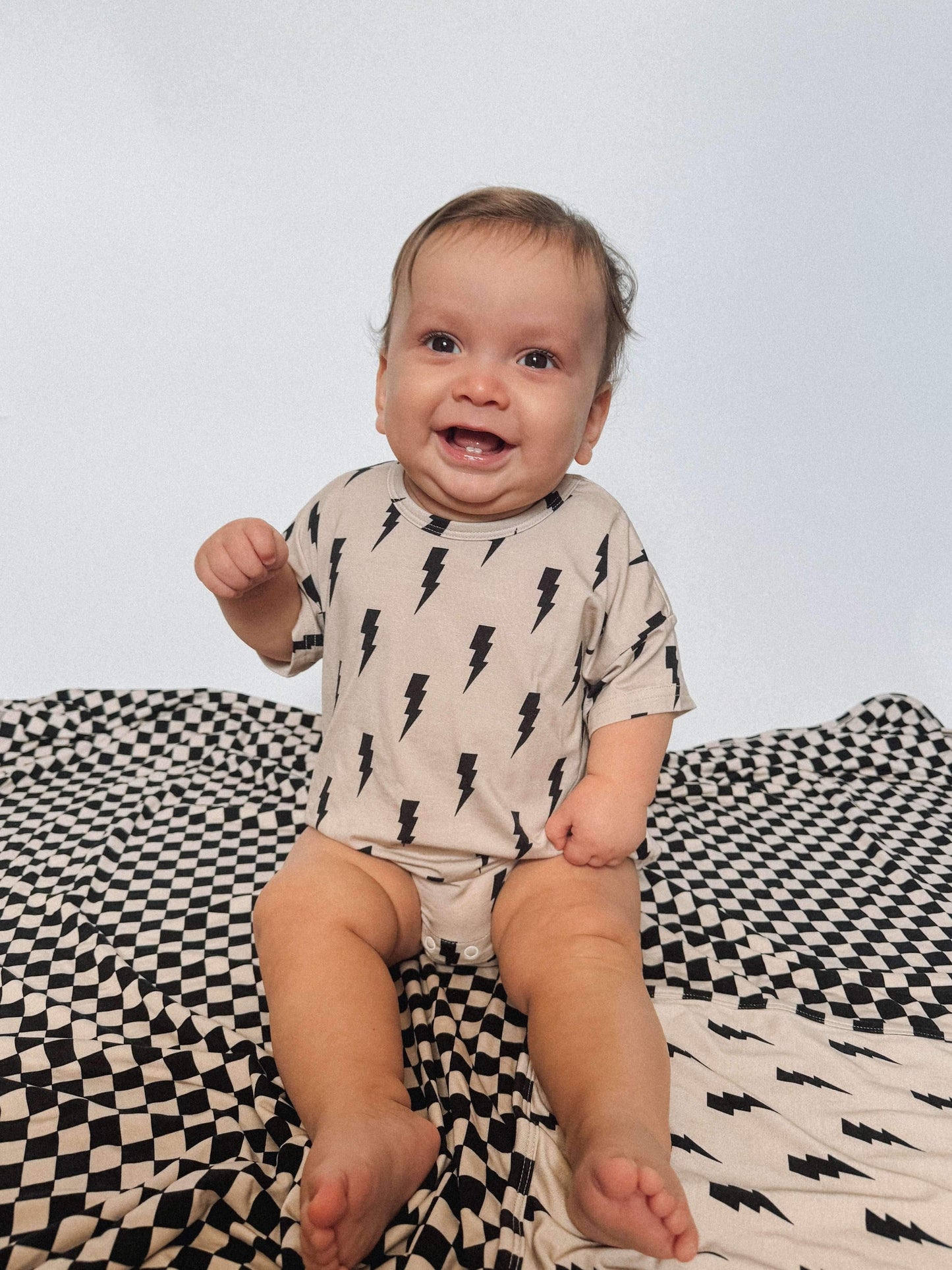 Neutral Bolts Oversized Bamboo Romper (FINAL SALE)