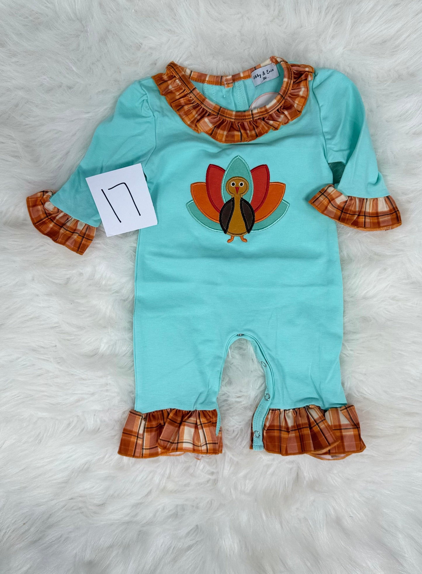 Mint Green Ruffled Thanksgiving Jumper (#17)