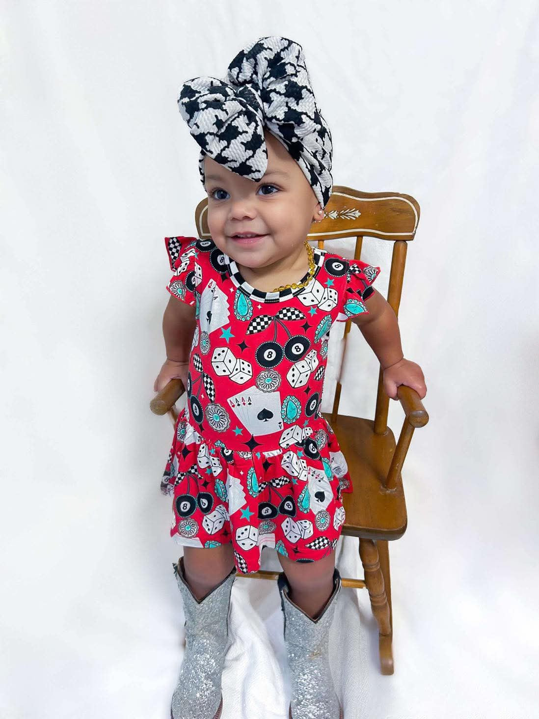 Cowgirl Luck Bamboo Skirted Romper