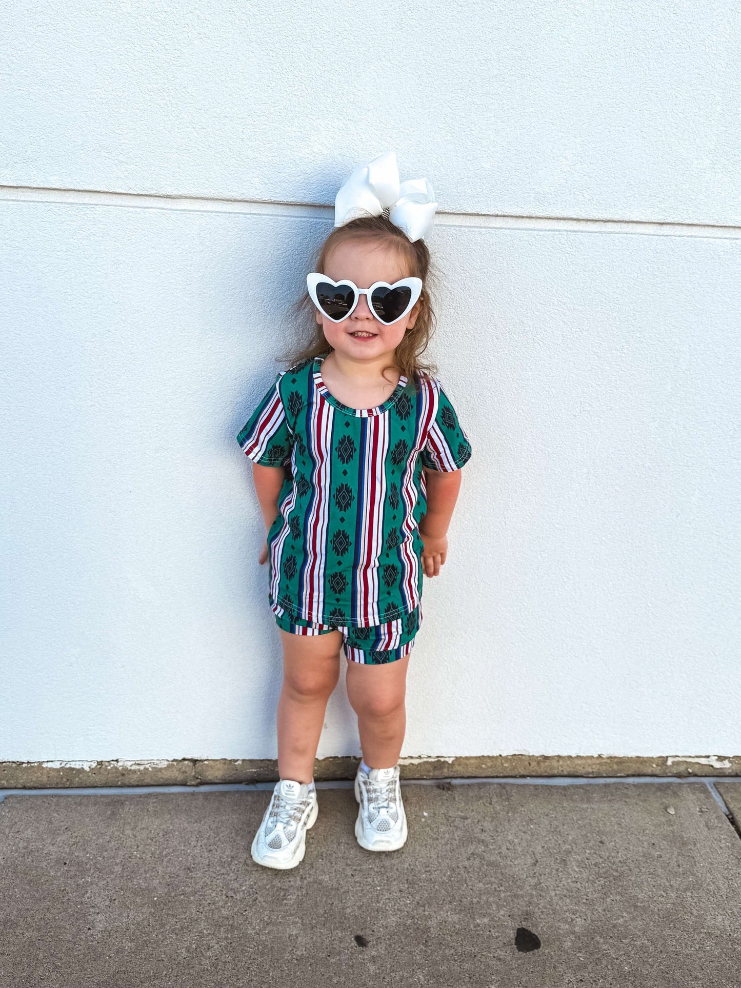 Green Aztec Short Set (FINAL SALE)