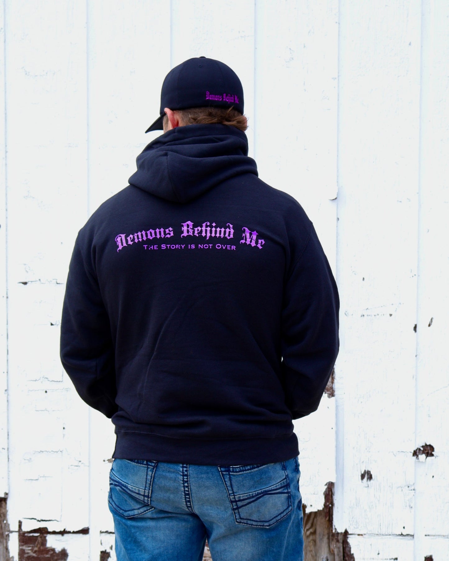 Semicolon Unisex Black & Purple Hoodie