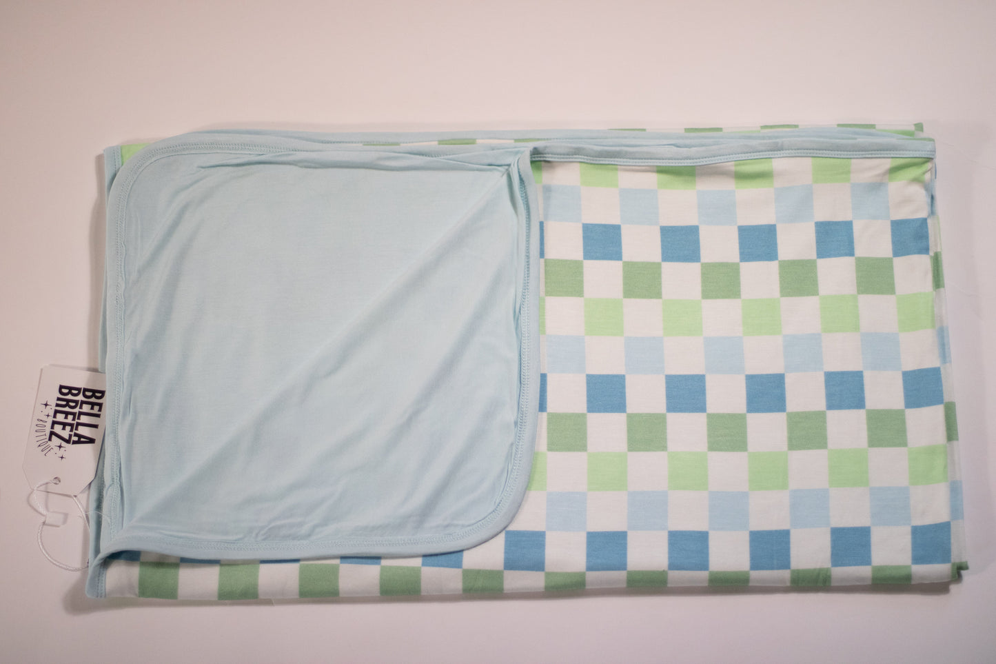 Ocean Checks Bamboo Blanket (FINAL SALE)