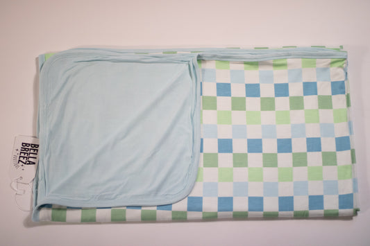 Ocean Checks Bamboo Blanket (FINAL SALE)
