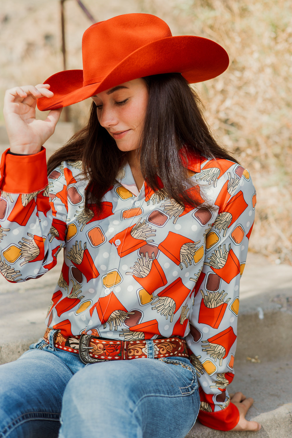 Feed Me Fries & Tell Me I'm Pretty Button Down