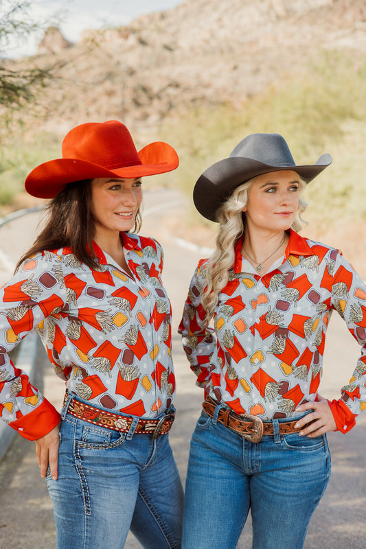 Feed Me Fries & Tell Me I'm Pretty Button Down