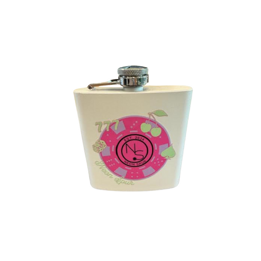 Neon Spur Poker Chip Stainless Steel Flask
