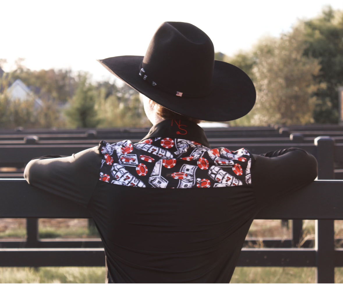 Mens Risky Business Pearl Snap Rodeo Shirt