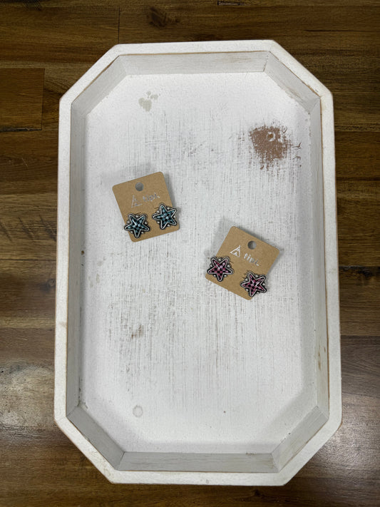 Star Checkered Earrings