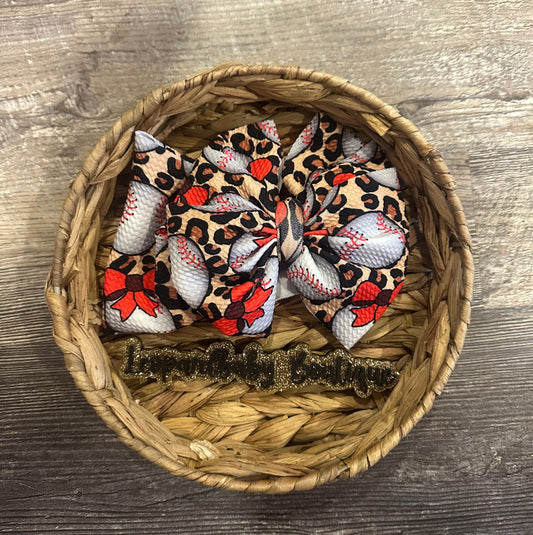 Leopard baseball messy wrap