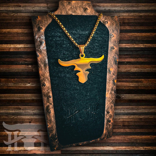 Longhorn- Stainless Steel Necklace and Pendant