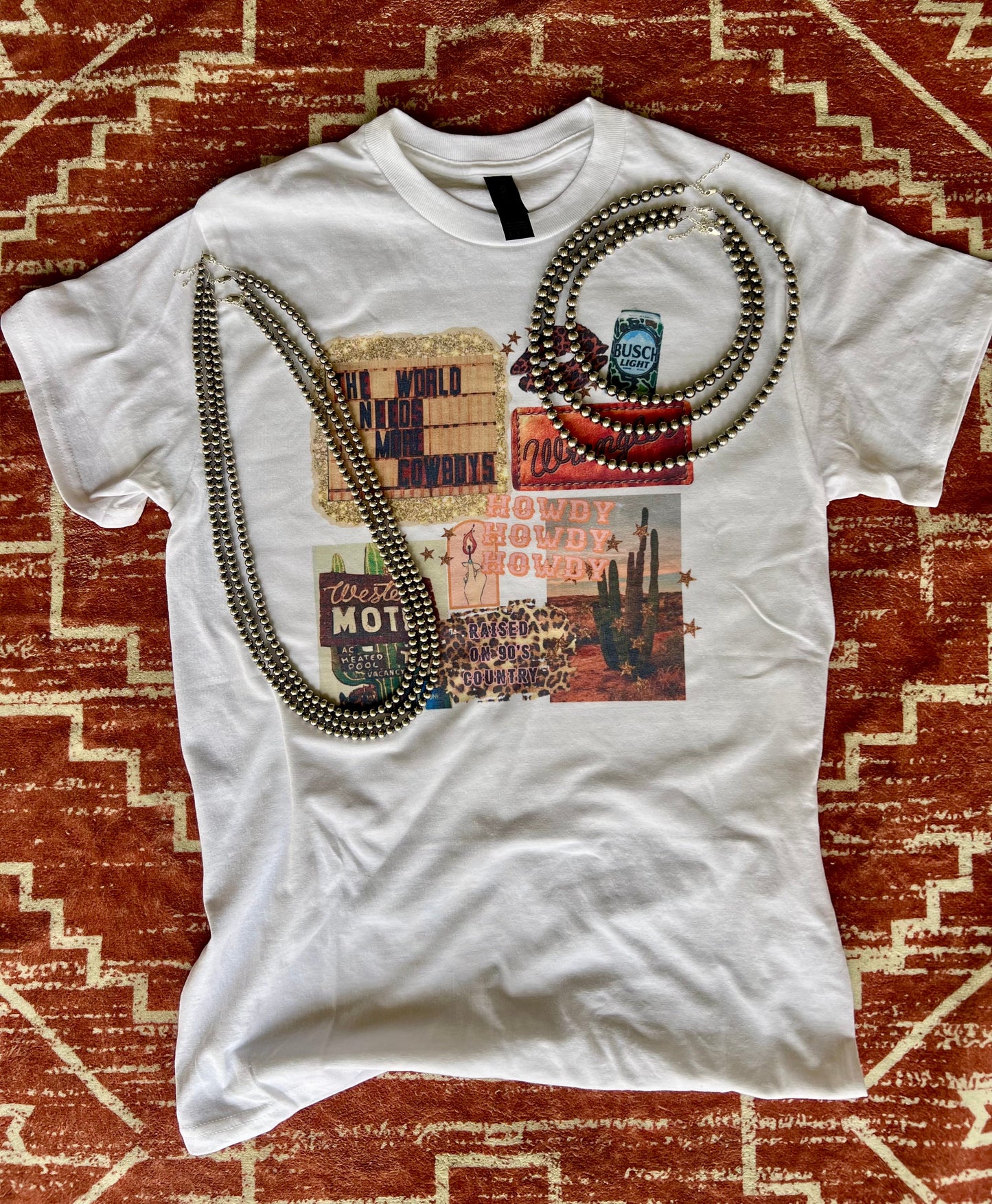 Busch Latte Cowgirl Collage Tee