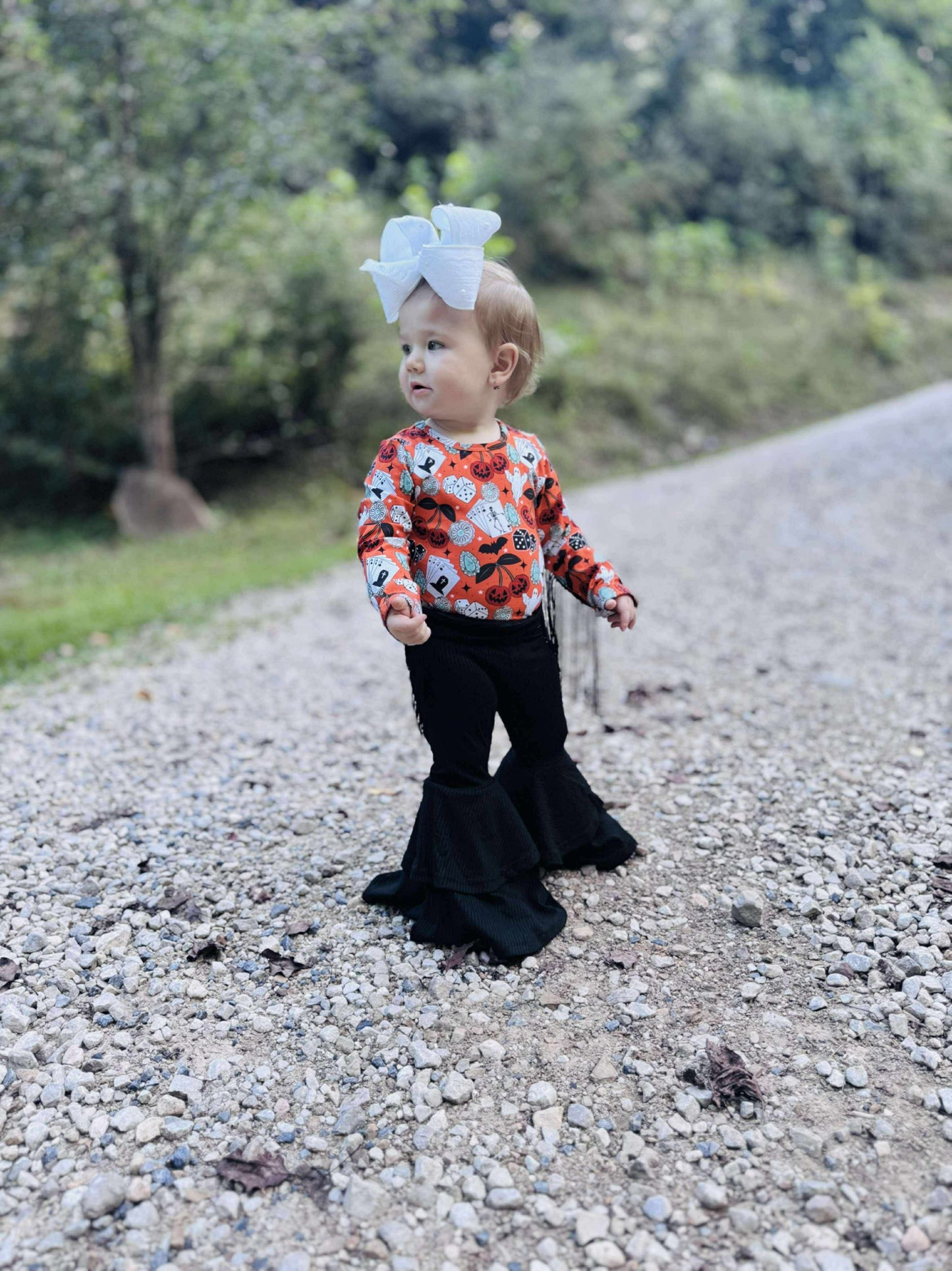 Haunted honky tonk fringe leo/top (FINAL SALE)