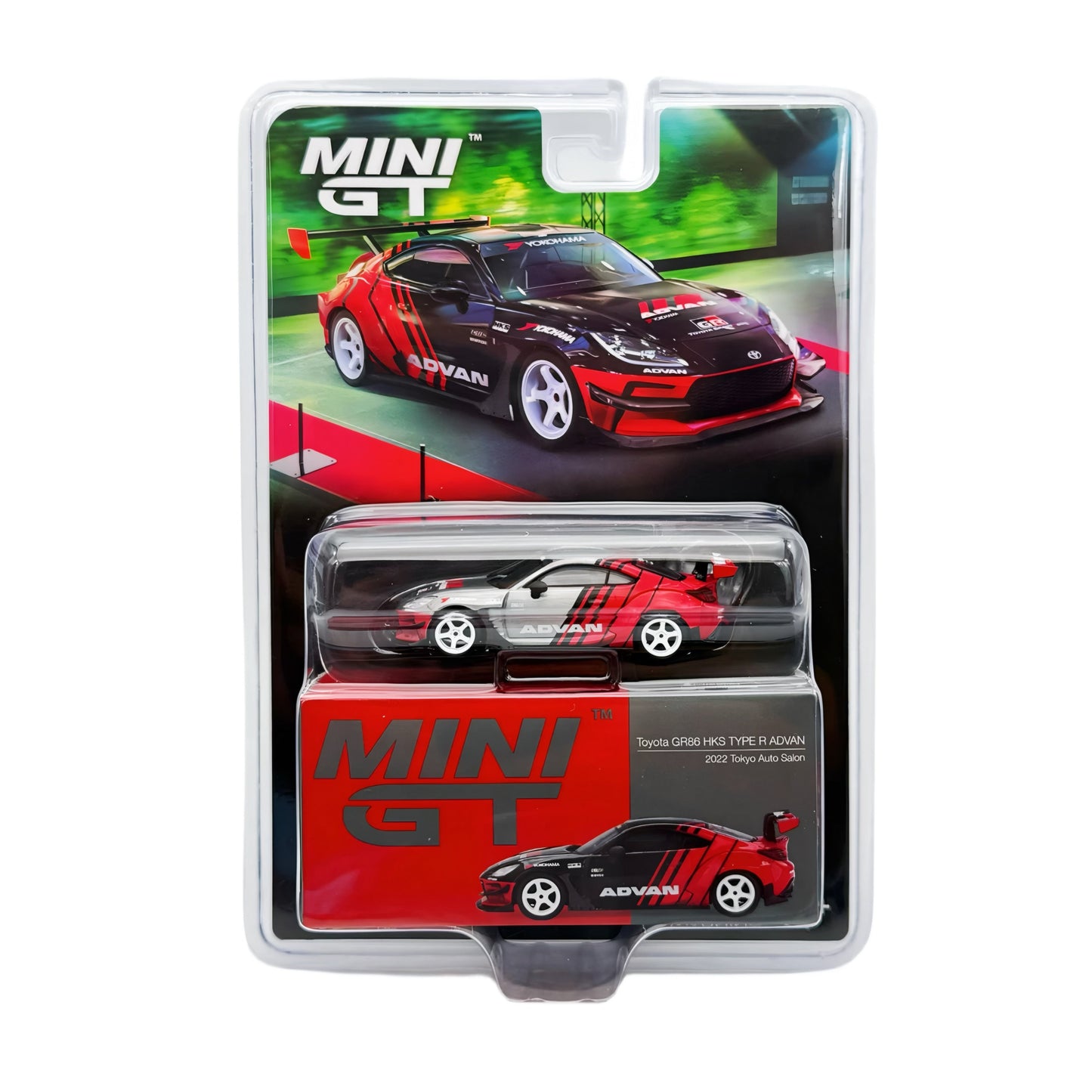 Mini GT 1:64 Toyota GR86 HKS TYPE R ADVAN 2022 Tokyo Auto Salon #956