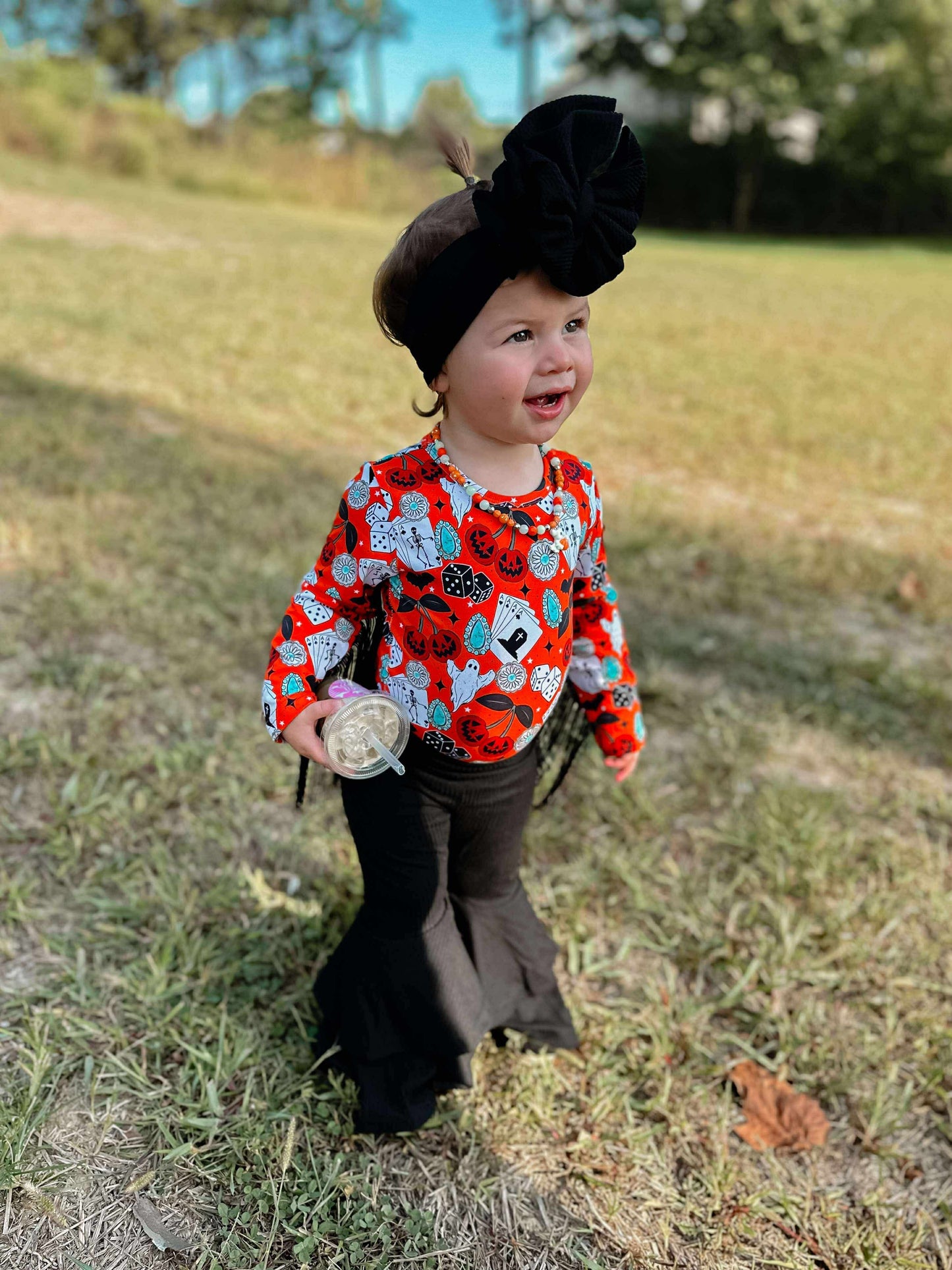 Haunted honky tonk fringe leo/top (FINAL SALE)