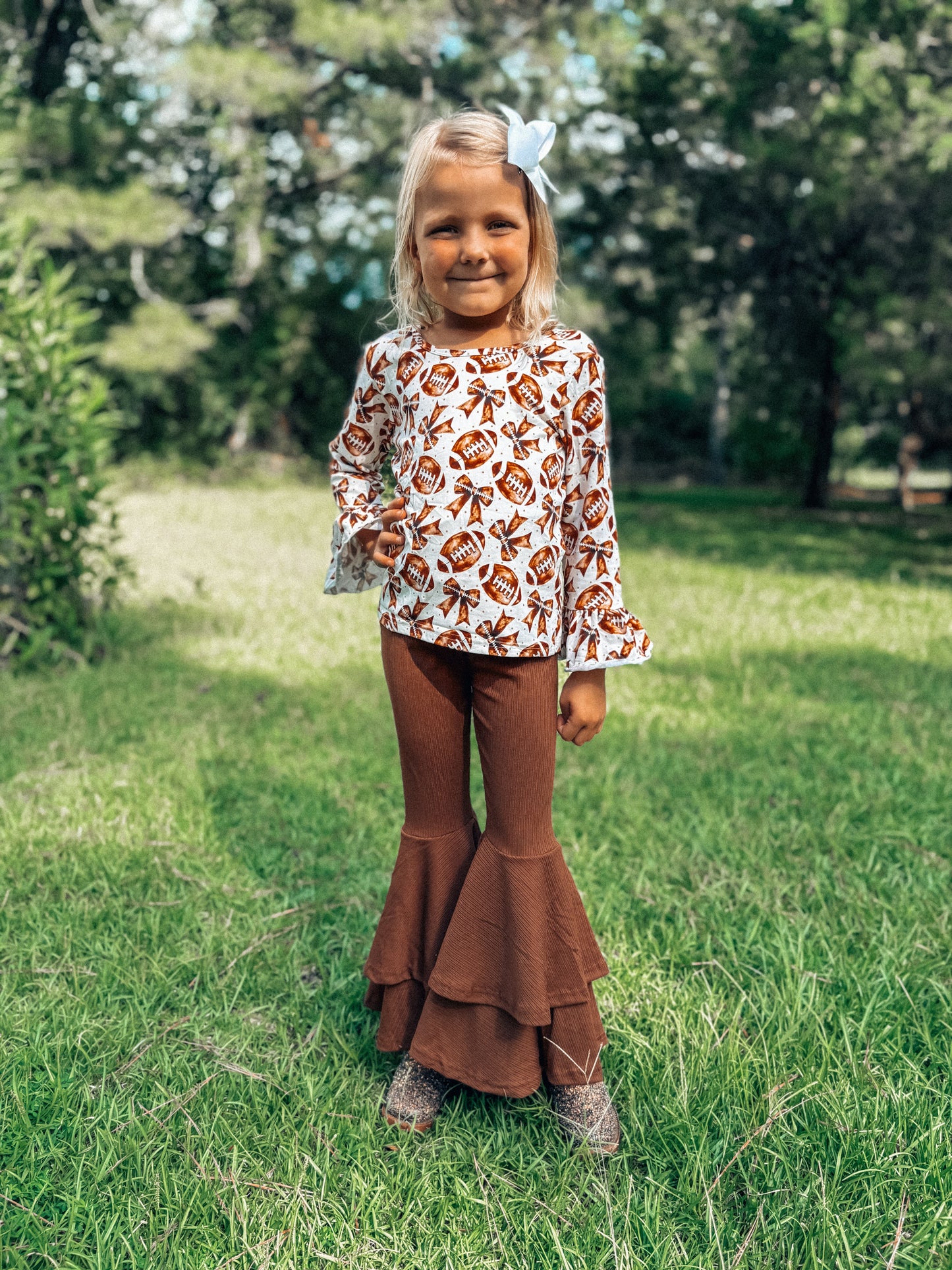 Chocolate Brown Double Bell Bottoms