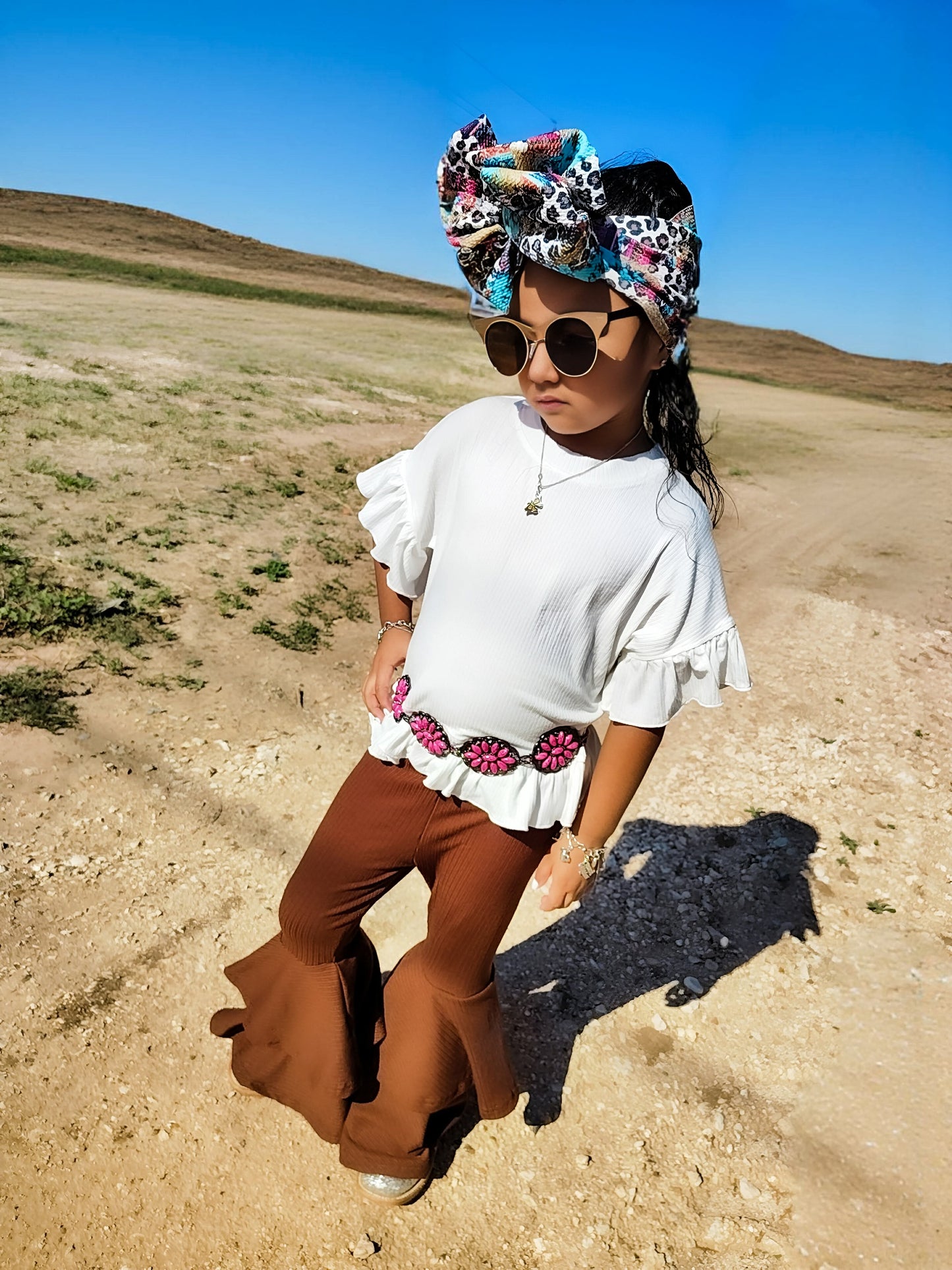 Chocolate Brown Double Bell Bottoms