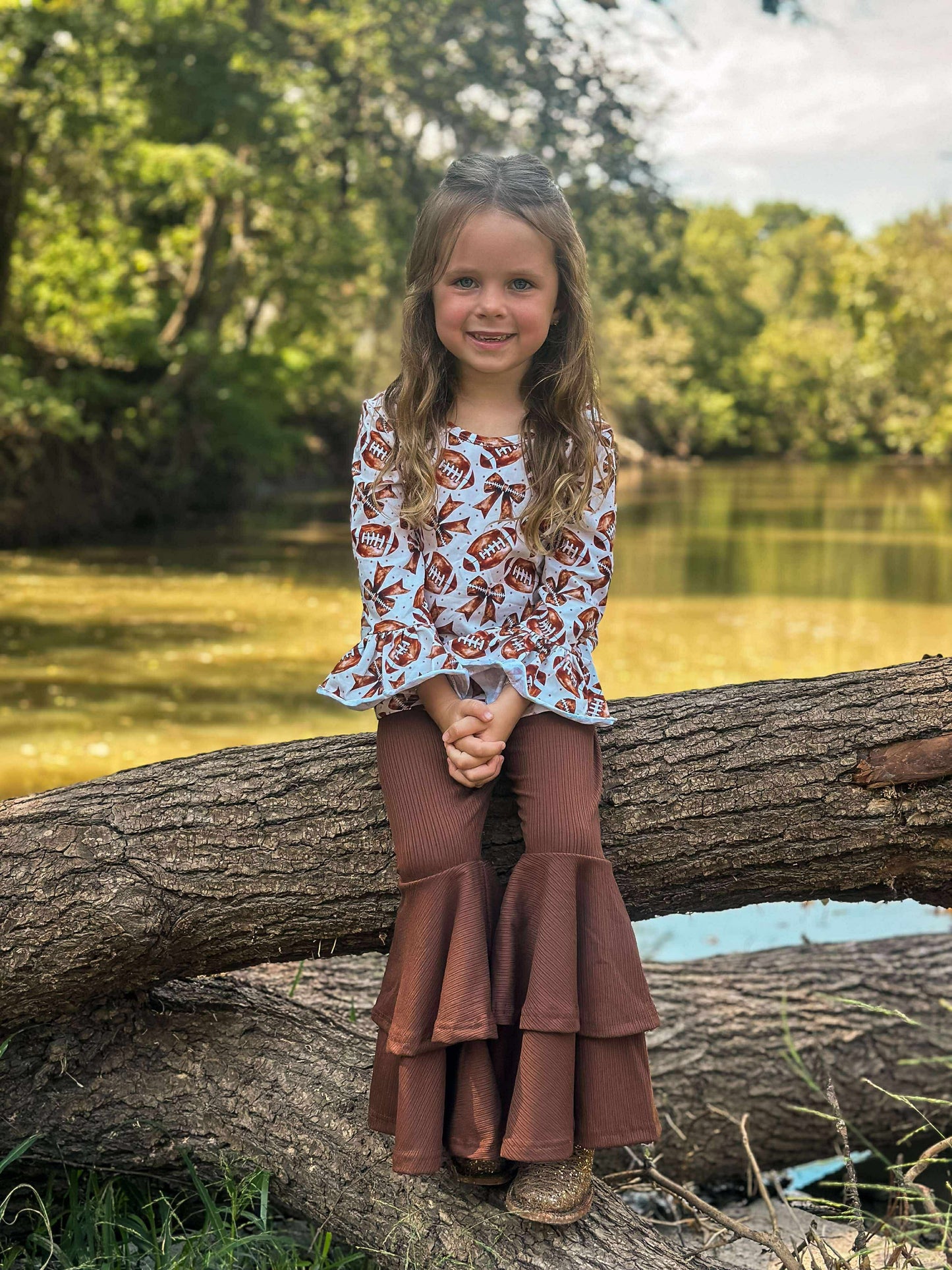 Chocolate Brown Double Bell Bottoms