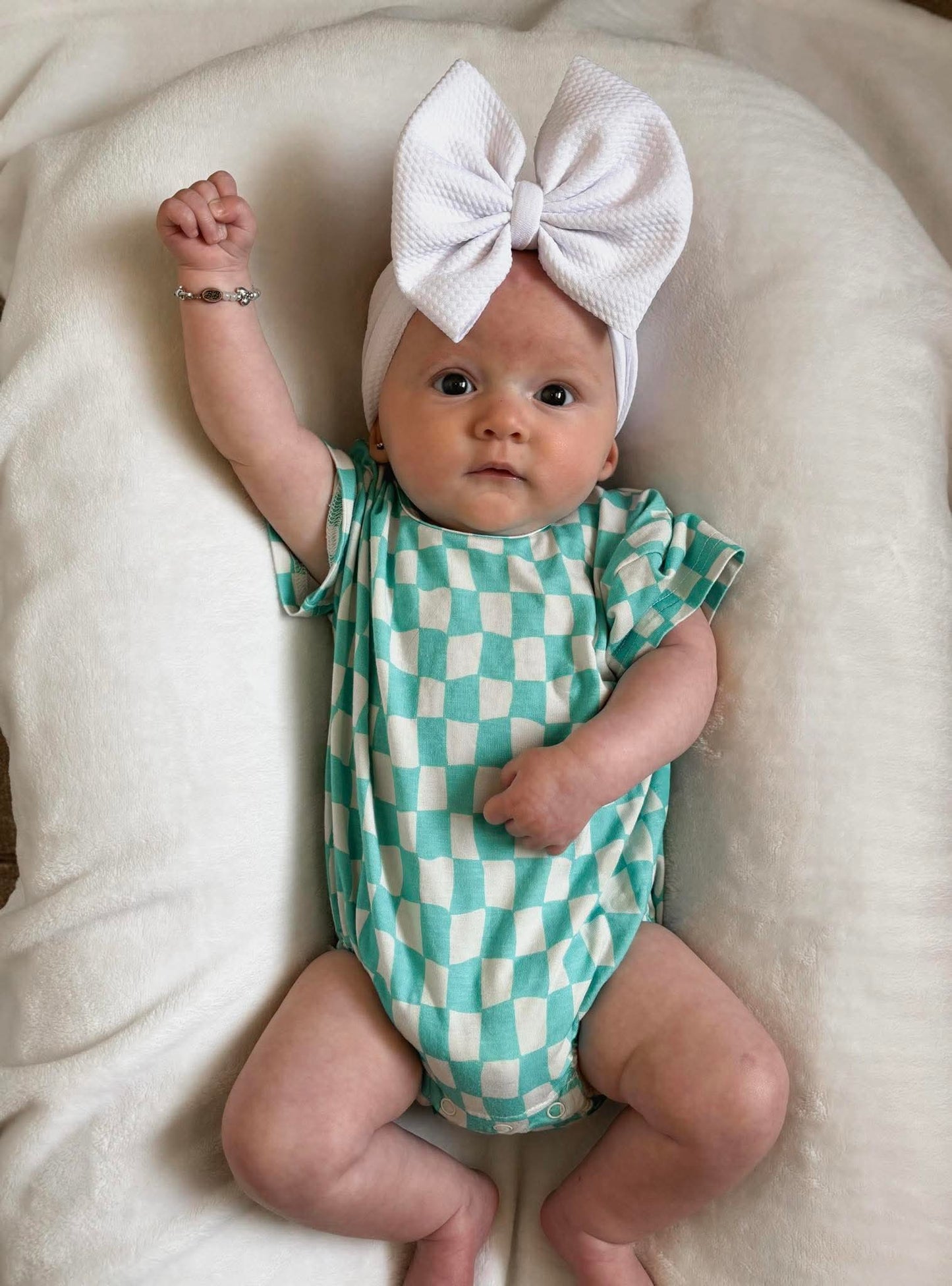 Wavy Checks Oversized Bamboo Romper (FINAL SALE)