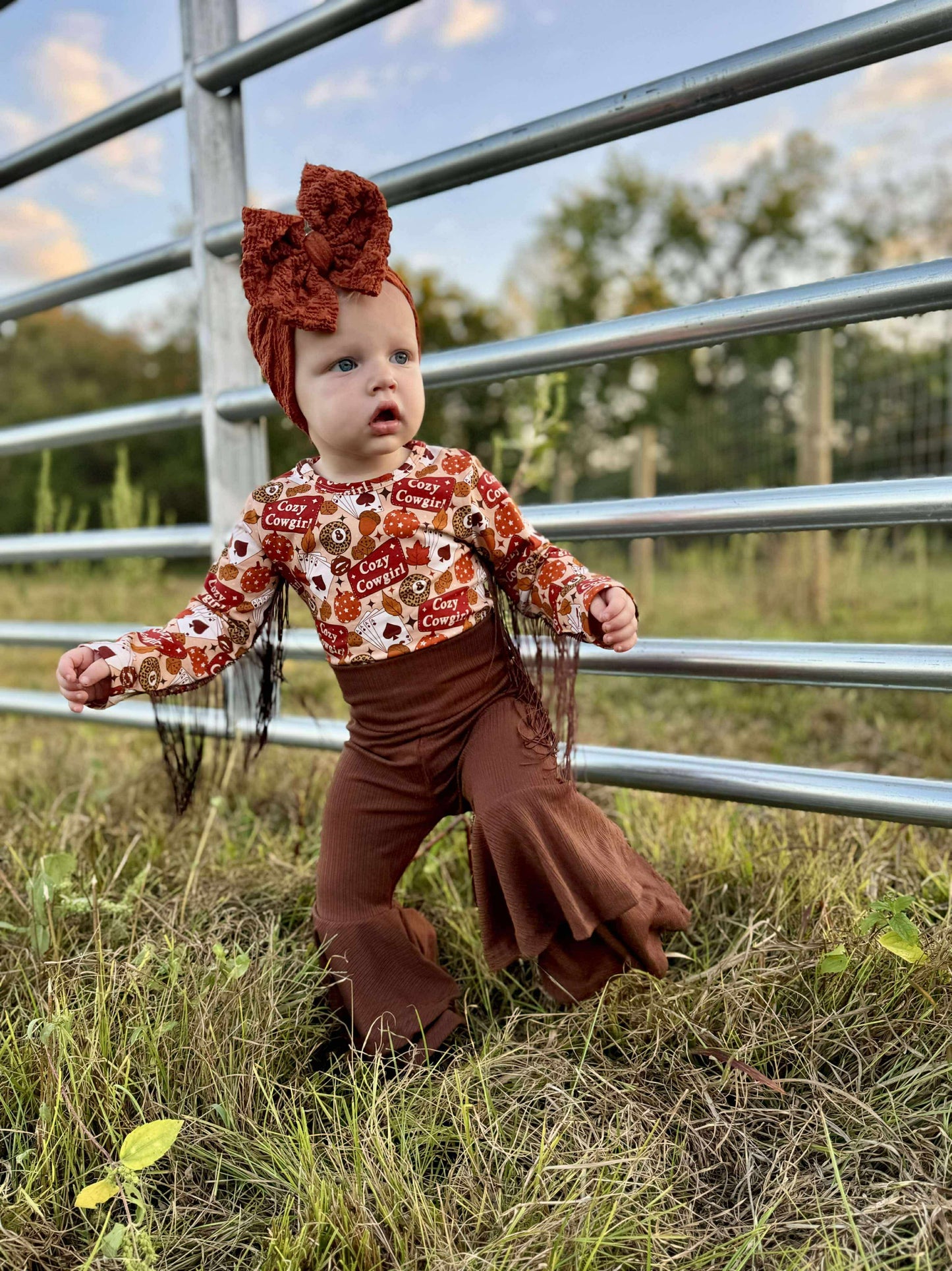 Chocolate Brown Double Bell Bottoms