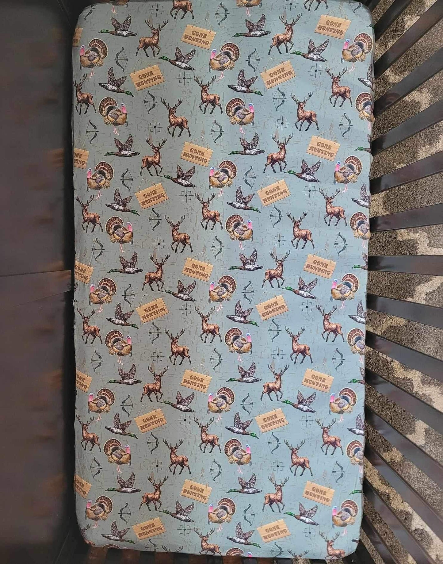 Hunting Bamboo Crib Sheet