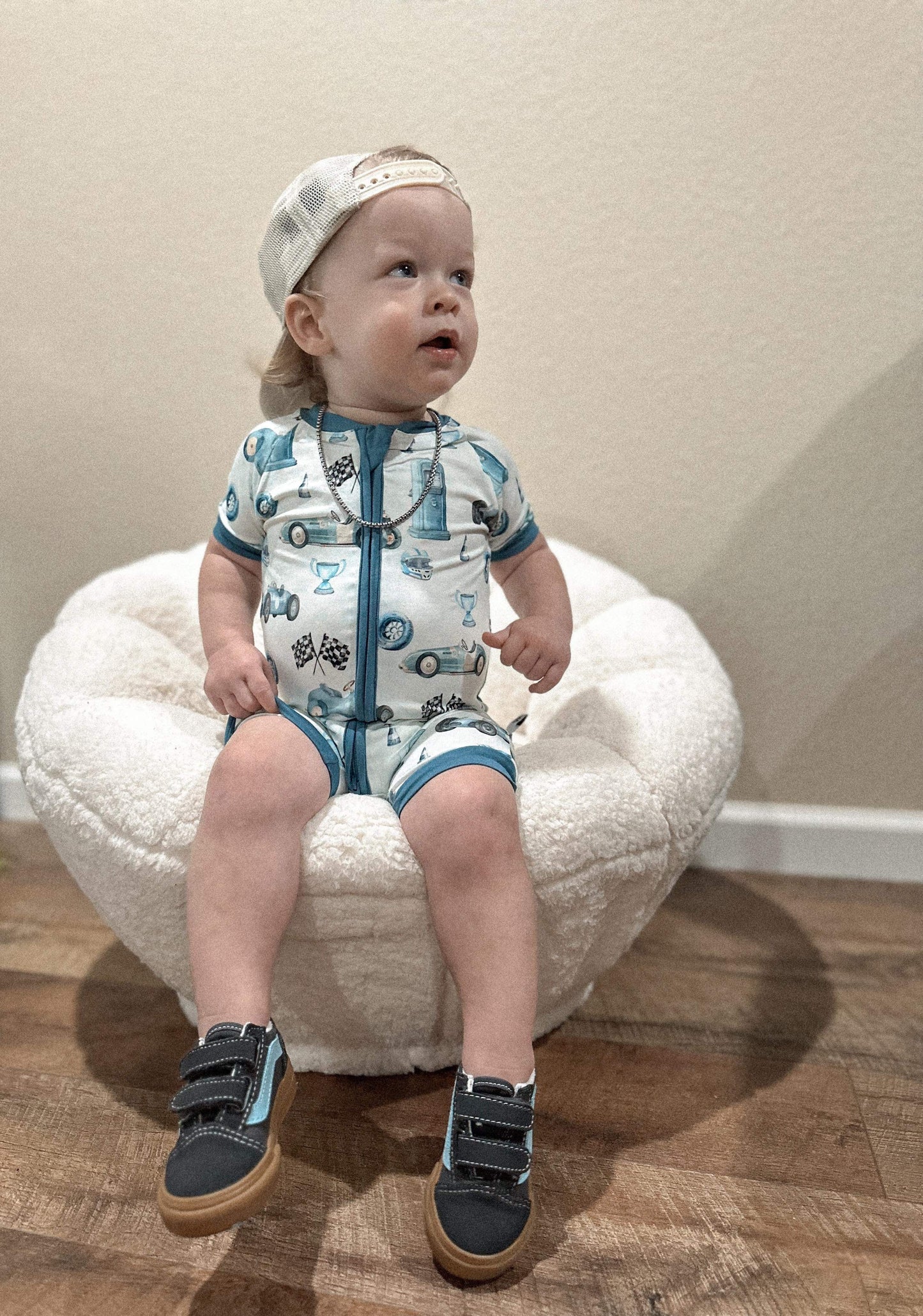 Need For Speed Bamboo Shortie Romper (FINAL SALE)