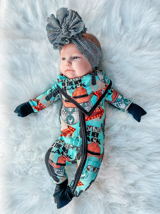 Cow Print is the New Black Bamboo Sleeper (FINAL SALE)