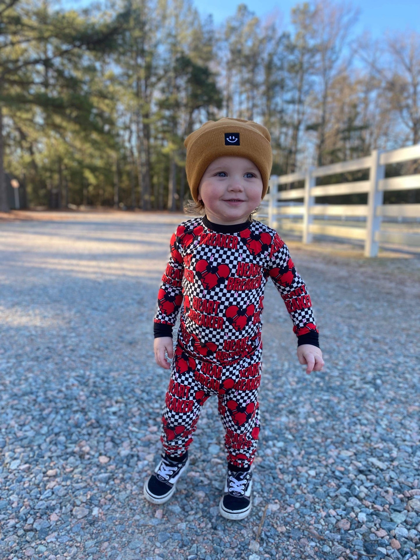 Checkered Heart Breaker Bamboo Set (FINAL SALE)