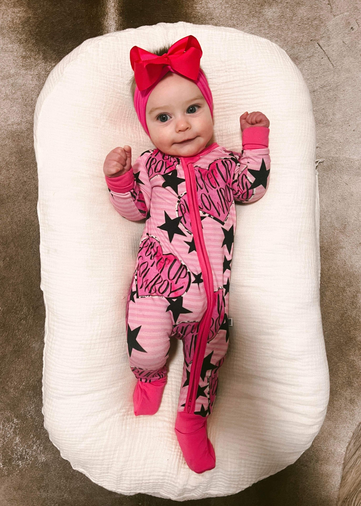 Pucker Up Cowboy Bamboo Sleeper (FINAL SALE)