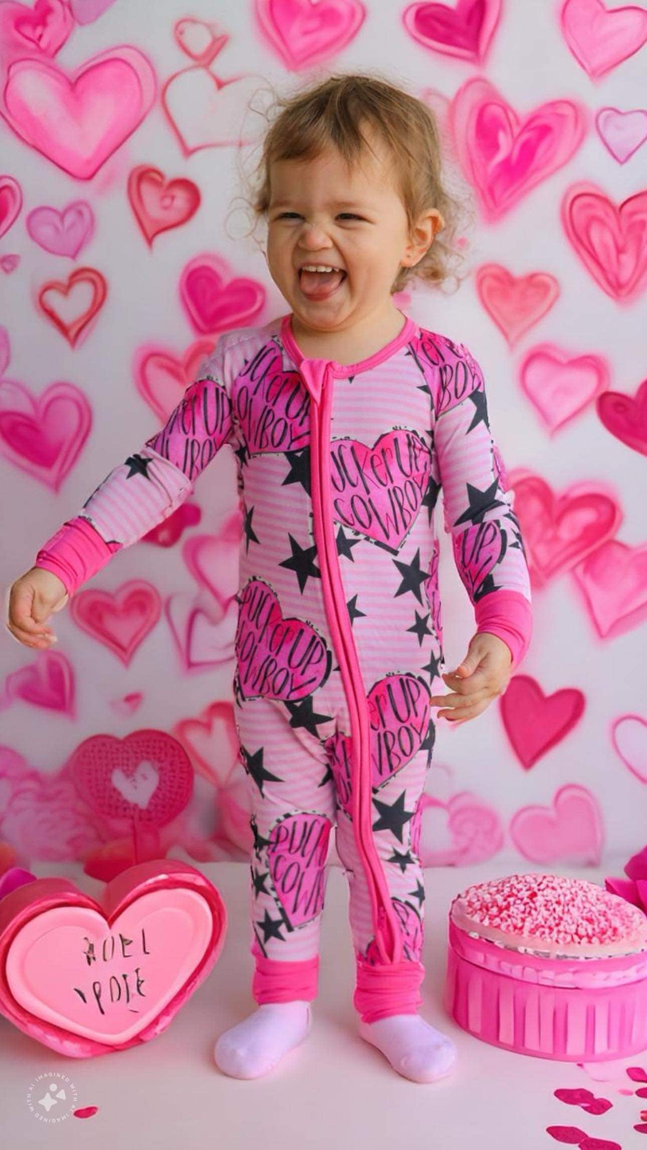 Pucker Up Cowboy Bamboo Sleeper (FINAL SALE)