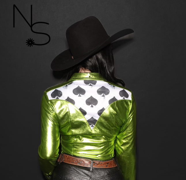 Smokin' Spades Western Pearl Snap Rodeo Shirt