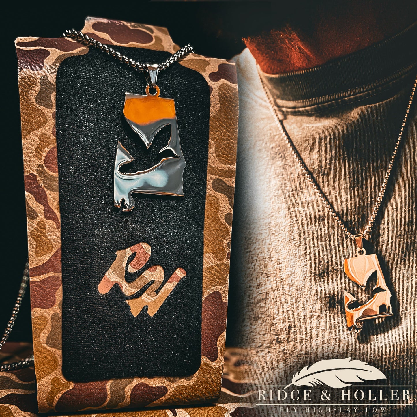 Alabama- Stainless Steel Necklace and Pendant States Series