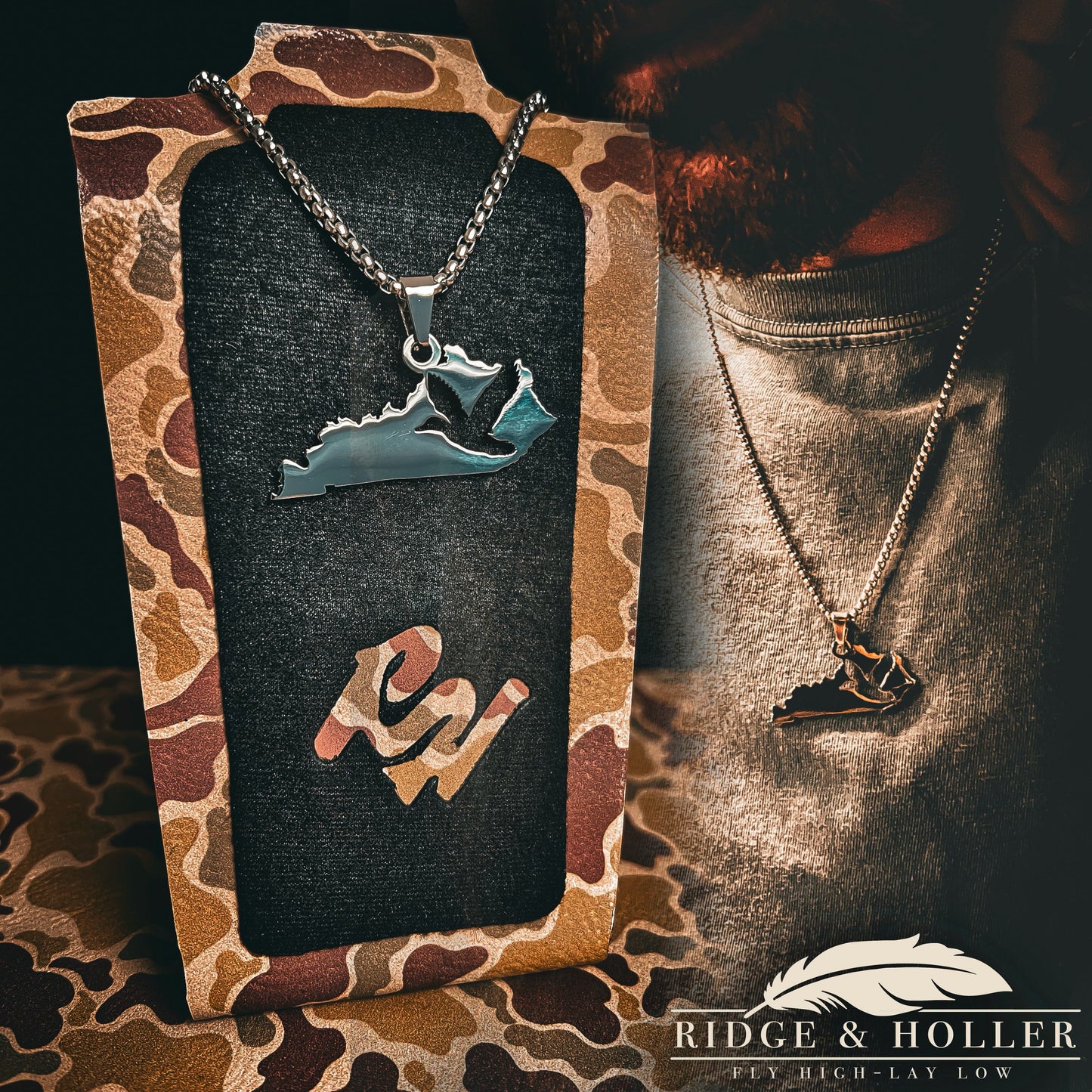 Kentucky- Stainless Steel Necklace and Pendant States Series