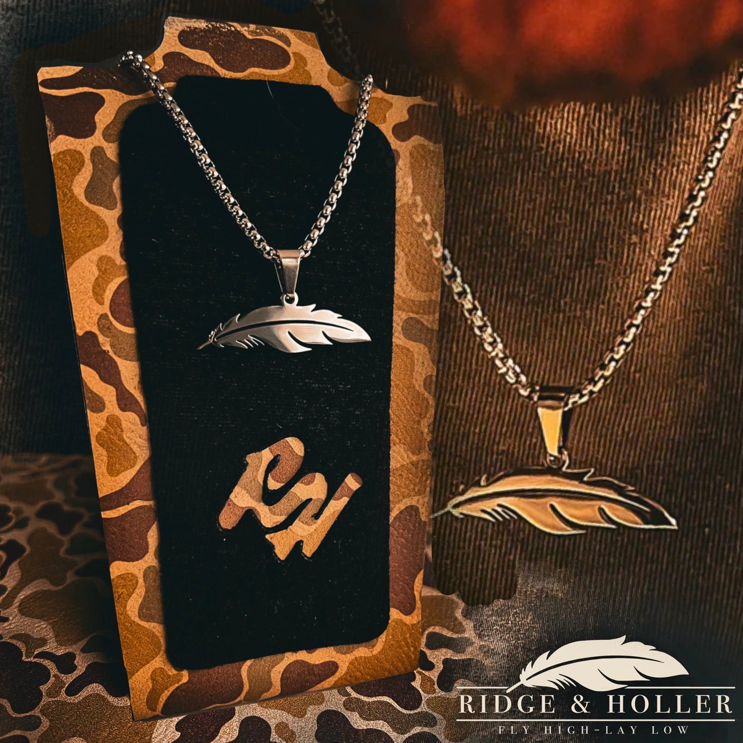 Feather- Stainless Steel Necklace and Pendant *PREORDER*