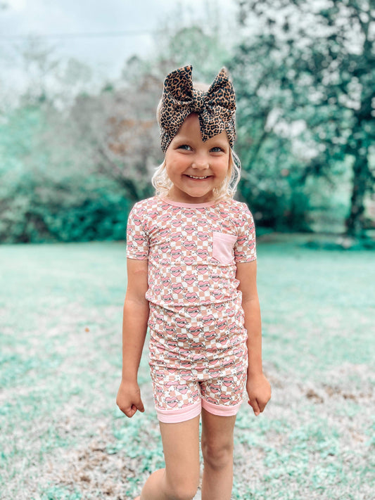 Checkered Mama's Girl Bamboo Short Set (FINAL SALE)