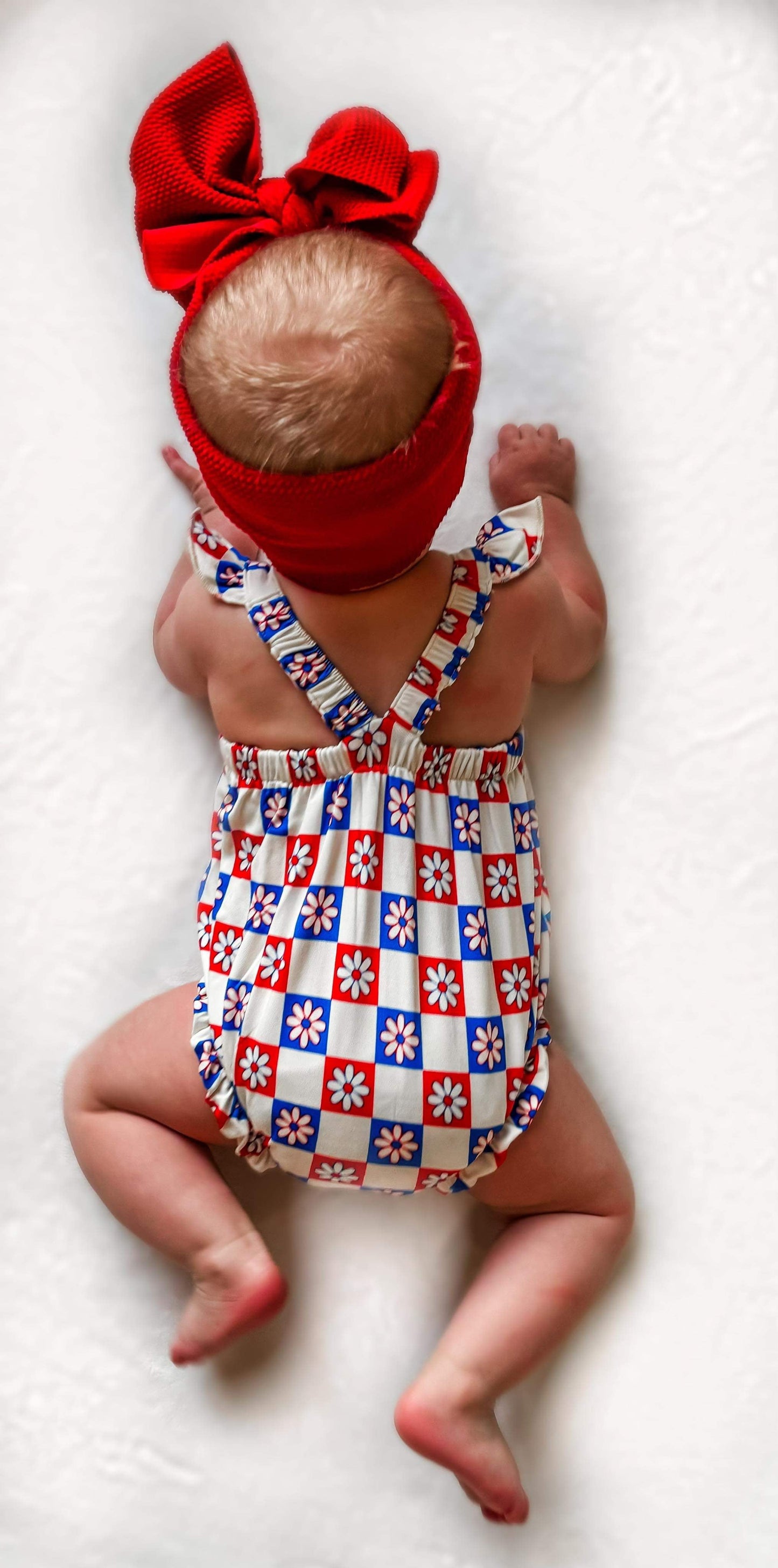 Patriotic Checkered Bamboo Romper (FINAL SALE)